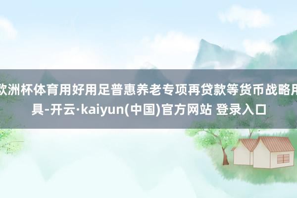 欧洲杯体育用好用足普惠养老专项再贷款等货币战略用具-开云·kaiyun(中国)官方网站 登录入口
