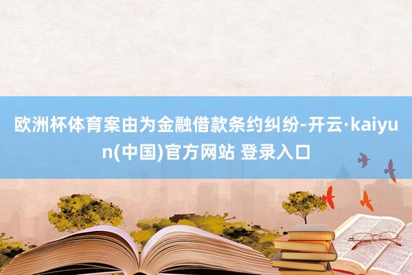 欧洲杯体育案由为金融借款条约纠纷-开云·kaiyun(中国)官方网站 登录入口