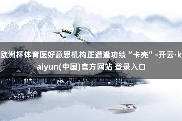 欧洲杯体育医好意思机构正遭逢功绩“卡壳”-开云·kaiyun(中国)官方网站 登录入口
