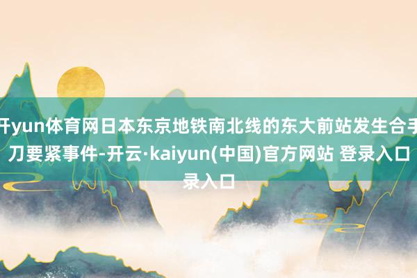 开yun体育网日本东京地铁南北线的东大前站发生合手刀要紧事件-开云·kaiyun(中国)官方网站 登录入口