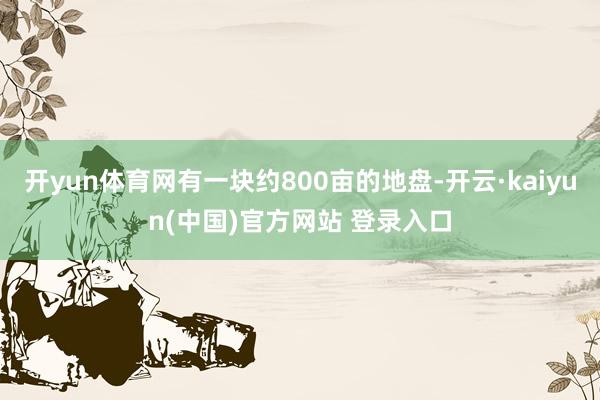 开yun体育网有一块约800亩的地盘-开云·kaiyun(中国)官方网站 登录入口