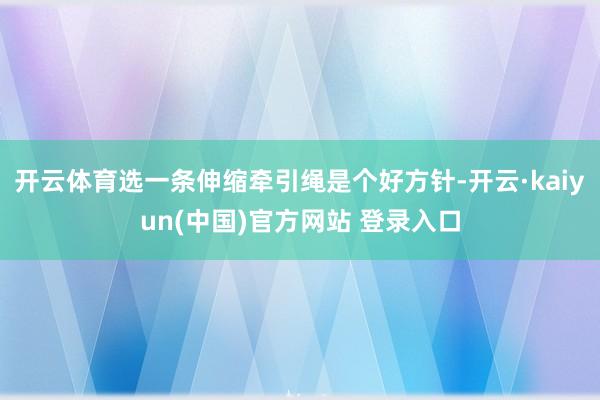 开云体育选一条伸缩牵引绳是个好方针-开云·kaiyun(中国)官方网站 登录入口