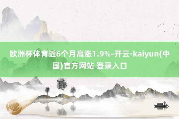 欧洲杯体育近6个月高涨1.9%-开云·kaiyun(中国)官方网站 登录入口