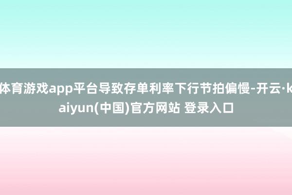 体育游戏app平台导致存单利率下行节拍偏慢-开云·kaiyun(中国)官方网站 登录入口