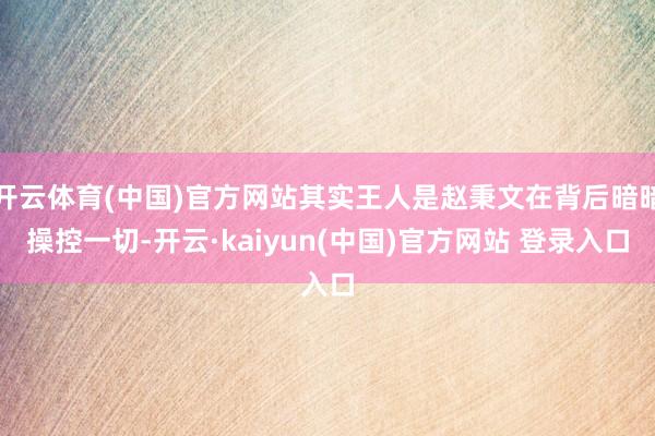 开云体育(中国)官方网站其实王人是赵秉文在背后暗暗操控一切-开云·kaiyun(中国)官方网站 登录入口