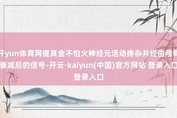 开yun体育网提真金不怕火神经元活动搀杂并经由颅骨衰减后的信号-开云·kaiyun(中国)官方网站 登录入口