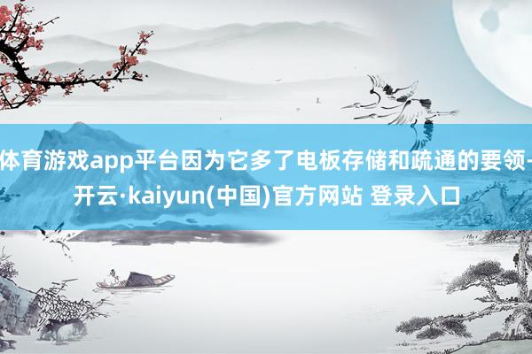 体育游戏app平台因为它多了电板存储和疏通的要领-开云·kaiyun(中国)官方网站 登录入口