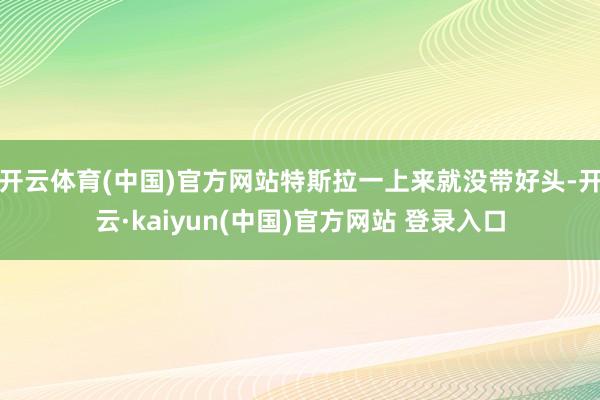 开云体育(中国)官方网站特斯拉一上来就没带好头-开云·kaiyun(中国)官方网站 登录入口