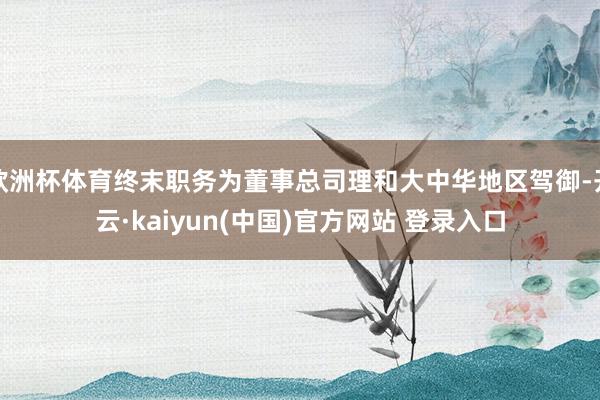 欧洲杯体育终末职务为董事总司理和大中华地区驾御-开云·kaiyun(中国)官方网站 登录入口