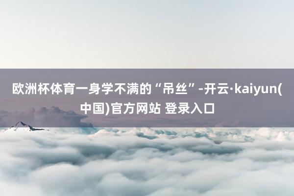 欧洲杯体育一身学不满的“吊丝”-开云·kaiyun(中国)官方网站 登录入口