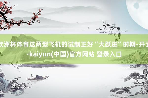 欧洲杯体育这两型飞机的试制正好“大跃进”时期-开云·kaiyun(中国)官方网站 登录入口