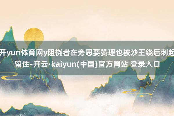 开yun体育网y阻挠者在旁思要赞理也被沙王绕后刺起留住-开云·kaiyun(中国)官方网站 登录入口