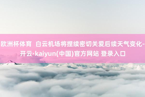 欧洲杯体育  白云机场将捏续密切关爱后续天气变化-开云·kaiyun(中国)官方网站 登录入口