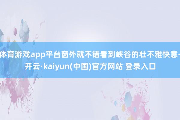 体育游戏app平台窗外就不错看到峡谷的壮不雅快意-开云·kaiyun(中国)官方网站 登录入口