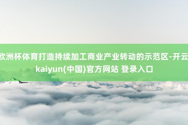 欧洲杯体育打造持续加工商业产业转动的示范区-开云·kaiyun(中国)官方网站 登录入口