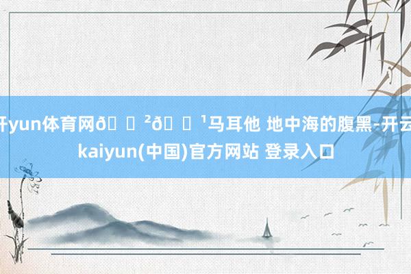 开yun体育网🇲🇹马耳他 地中海的腹黑-开云·kaiyun(中国)官方网站 登录入口