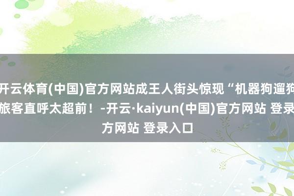开云体育(中国)官方网站成王人街头惊现“机器狗遛狗”，旅客直呼太超前！-开云·kaiyun(中国)官方网站 登录入口