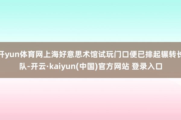 开yun体育网上海好意思术馆试玩门口便已排起辗转长队-开云·kaiyun(中国)官方网站 登录入口
