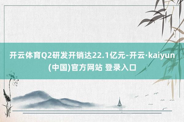 开云体育Q2研发开销达22.1亿元-开云·kaiyun(中国)官方网站 登录入口