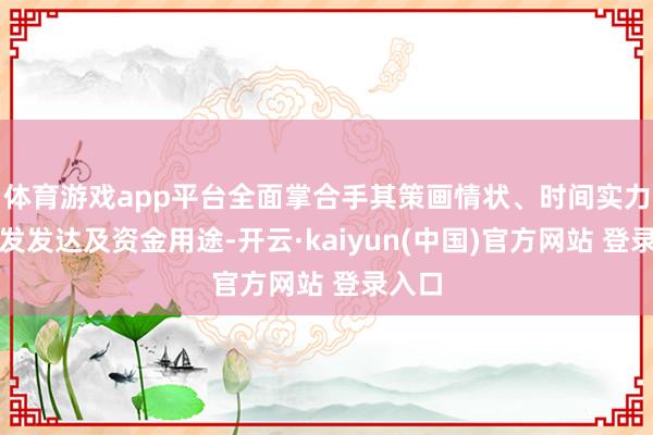 体育游戏app平台全面掌合手其策画情状、时间实力、研发发达及资金用途-开云·kaiyun(中国)官方网站 登录入口
