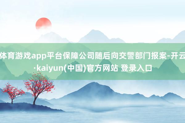 体育游戏app平台保障公司随后向交警部门报案-开云·kaiyun(中国)官方网站 登录入口